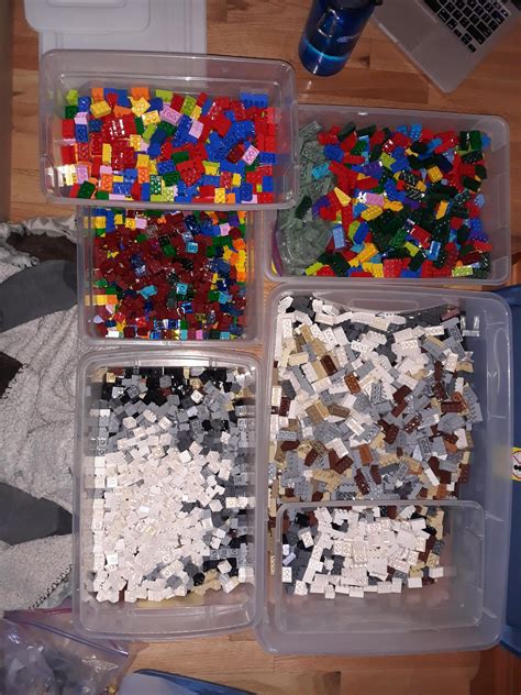 Day 1 Of The Great Lego Sort 2x2 2x3 And 2x4 Bricks Moving From