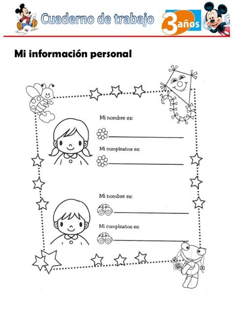 En Este Primer Cuaderno De Trabajo De Personal Social Para Niños De 3 Años Contiene Fichas De