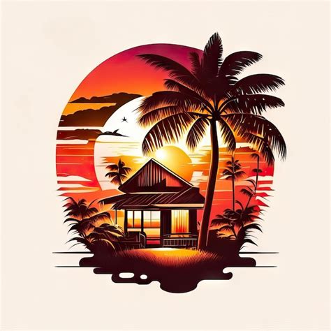 Premium AI Image | Tropical logo design