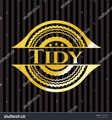 Tidy Gold Shiny Emblem Stock Vector (Royalty Free) 1362886688 ...