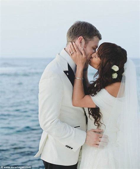 Joseph Morgan And Persia White Kiss Following Intimate Beach Wedding