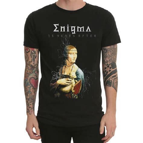 Enigma Fan T-Shirt Black Heavy Metal Band Tee | WISHINY