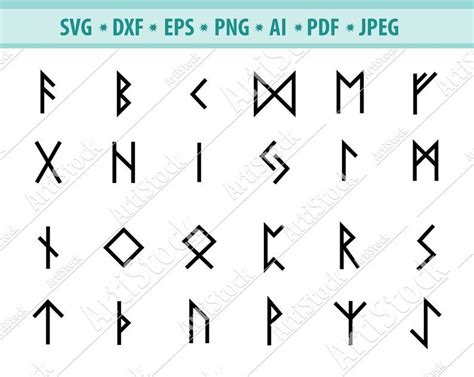 Nordic Runes Svg Viking Runes Svg Runes Svg Viking Alphabet Etsy