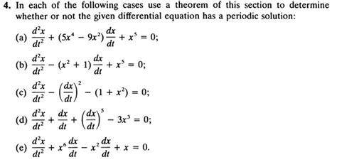 Solved In My Differential Equations And Applied Math Class