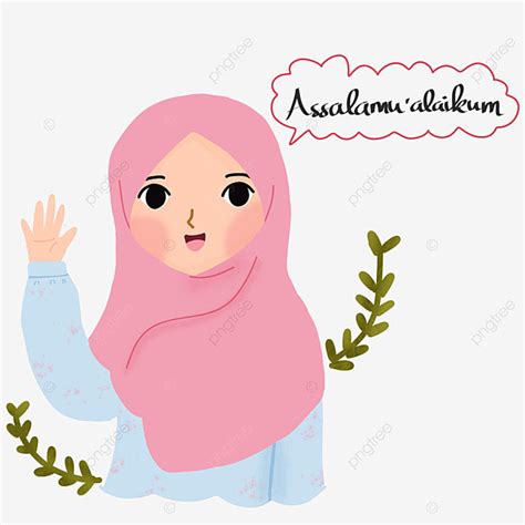 Assalamualaikum Greeting Hd Transparent Hijab Girl Say Assalamualaikum