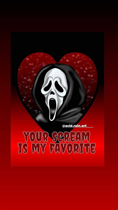 Scream Ghostface Valentines Day Cartes Et Autocollants Etsy