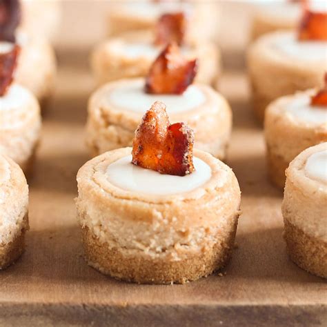 Maple Bacon Mini Cheesecakes - Handle the Heat