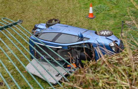 Car Crashes Into Moat Of Deal Castle In Marine Road For The Second Time