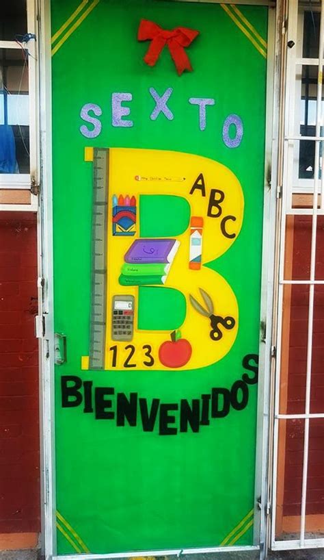 Puerta Decorada De Bienvenidos Decoraciones De Puertas De Escuela