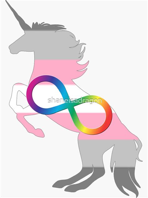 Neurodivergent Demigirl Pride Unicorn Sticker For Sale By