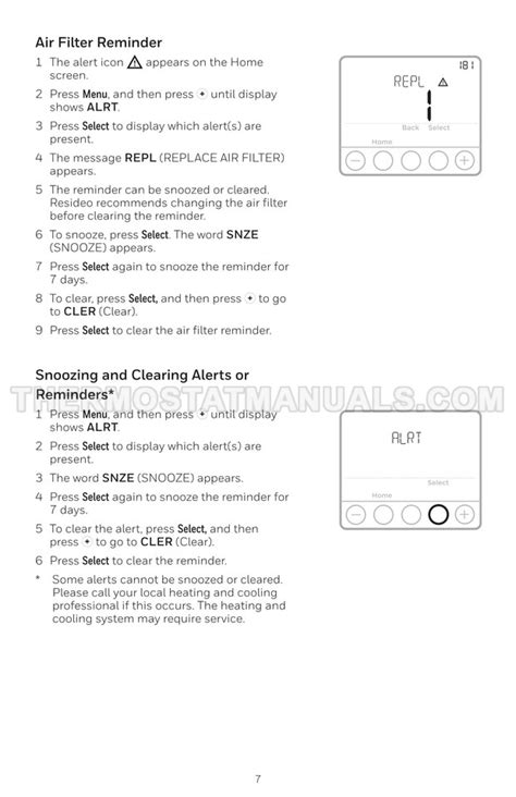 Honeywell Th4210u2002 User Manual