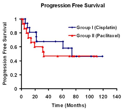 Kaplan Meier Analysis Of Progression Free Survival Per Treatment Group