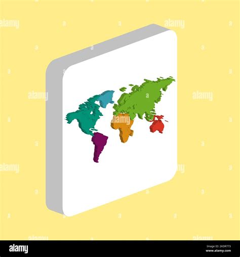 World Map Simple Vector Icon Illustration Symbol Design Template For