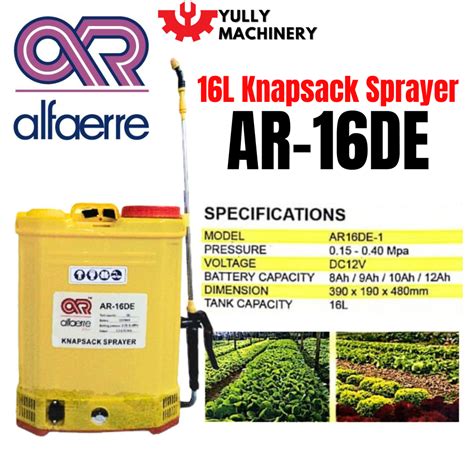 HEAVY DUTY Pam Racun 16liter Battery Sprayer Alfaerre Ogawa Recharger