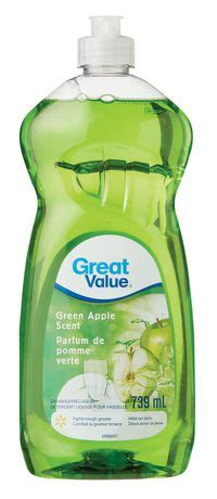 Great Value D Tergent Liquide Pour Vaisselle Fragrance De Pomme Verte