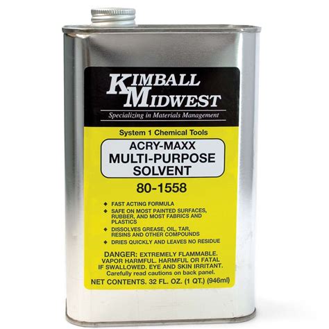 Acry Maxx Multi Purpose Solvent 1 Qt Can Bulk Kimball Midwest