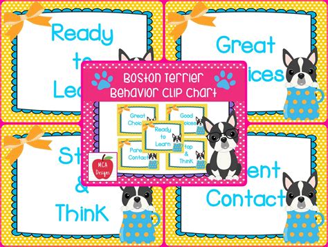 Boston Terrier Behavior Chart - BehaviorChart.net