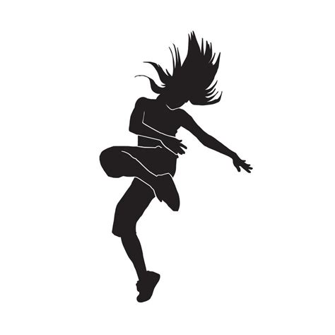 Female Breakdance Performer Street Dancing Hip Hop Dancer Vector Silhouette 13081197 Vector