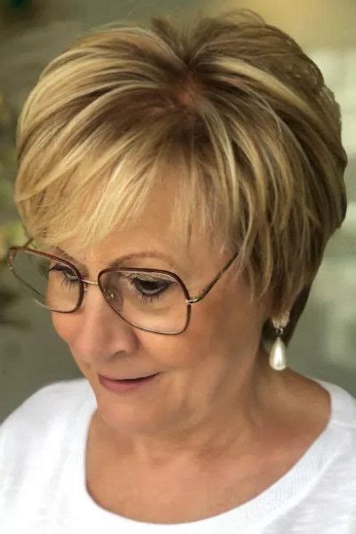 30 Best Hairstyles For Over 60s With Round Face And Glasses 2023