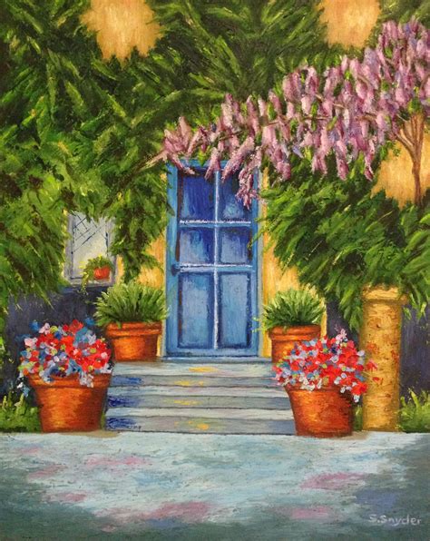 Ms Monet Blue Door Painting