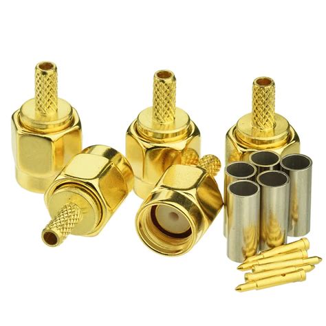 Sma Connector Sma Plug Male Crimp Connector For Lmr100 Rg316 Rg174 Cable For 3g 4g Lte Wifi