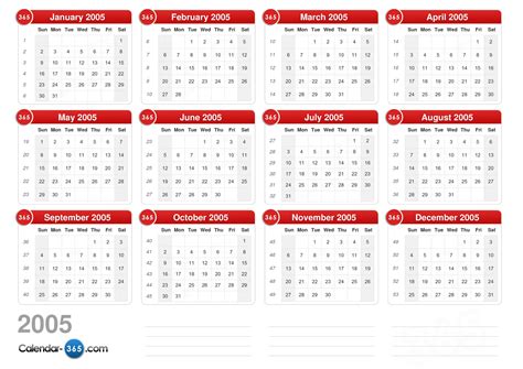 2005 Calendar