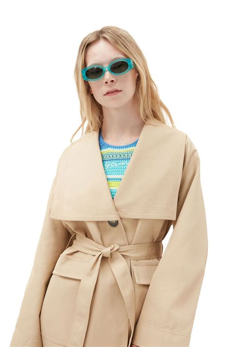 Heavy Twill Oversized Trench Coat Ganni It