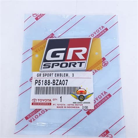 Jual Emblem Logo Toyota Gr Gr Sport Agya Avanza Rush Raize P Bza