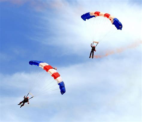 Free Stock Photo Of Skydivers Colorful Parachute Rescue Equipment