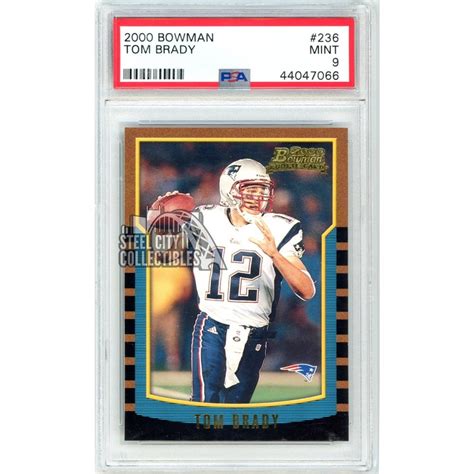 Tom Brady 2000 Bowman Football Rookie Card RC #236 PSA 9 Mint | Steel ...