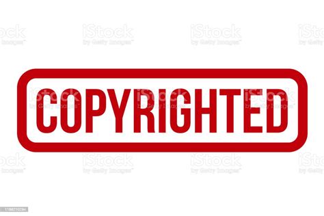 Copyrighted Rubber Stamp Vector Illustration Stock Illustration