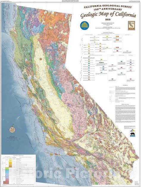 Map : Geologic map of California, 2010 Cartography Wall Art : | Mappe