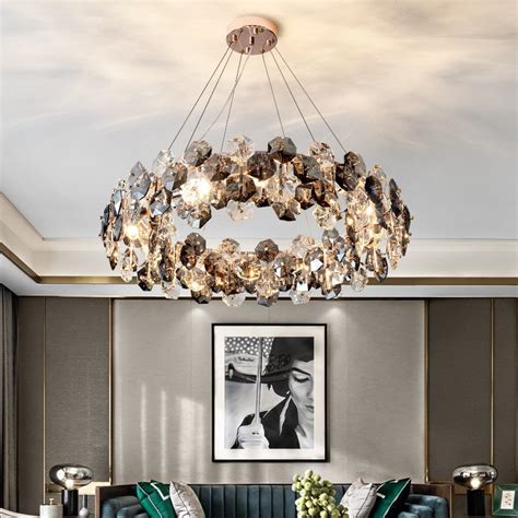 Lustre Para Sala Cristal - Novo lustre de cristal moderno para sala estar luxo casa decoração ...
