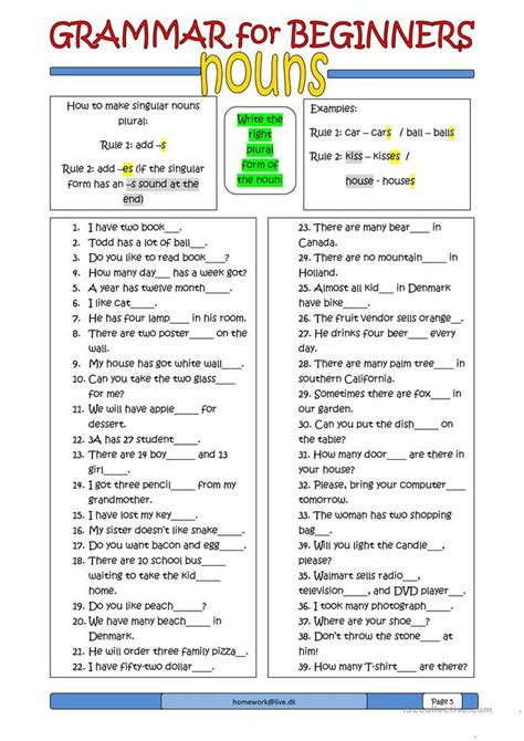 Grammar For Beginners Nouns Free Esl Worksheets Useful Things 11468 Hot Sex Picture