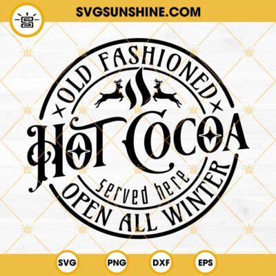 Merry Christmas Hot Cocoa SVG Old Fashioned Hot Cocoa SVG Christmas