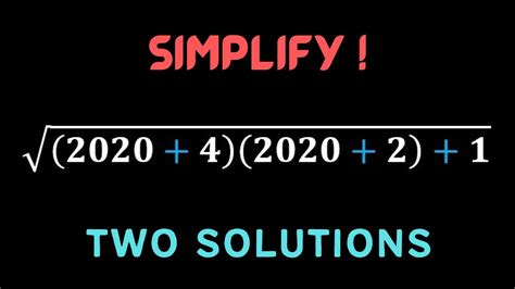 How To Solve This Radical Expression Calculators Not Allowed Math Olympiad Preparation