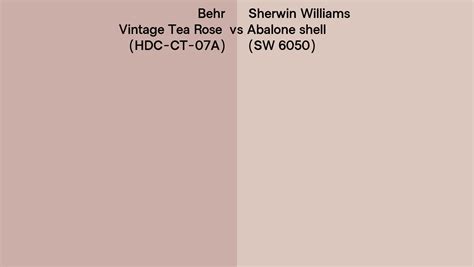 Behr Vintage Tea Rose HDC CT 07A Vs Sherwin Williams Abalone Shell