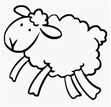 Jumping Lamb Vector Clipart Image - Clip Art Black And White Sheep, HD ...