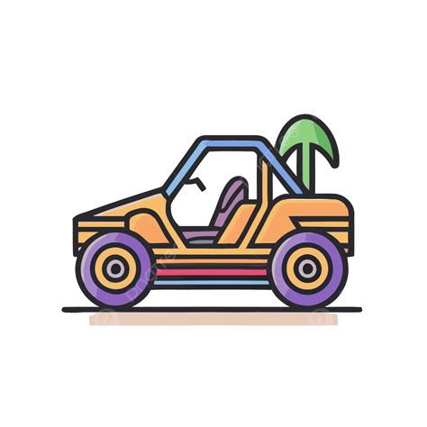 Ilustraci N Plana En Color De Un Coche Todoterreno En L Nea Vector Png