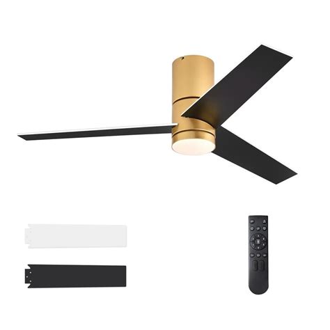 Breezary Low Profile 48 In Integrated LED Indoor Gold Ceiling Fans