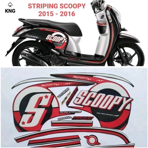 Jual Stiker Striping Motor Honda Scoopy Sporty Lis Body