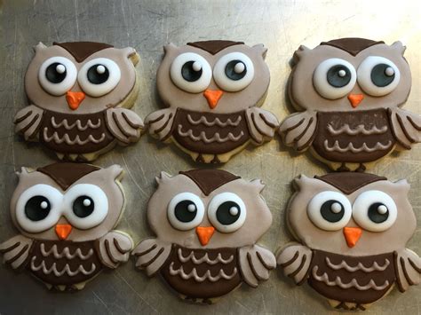 Woodland Owls By The Green Lane Baker Owl Cookies Decorated Owl