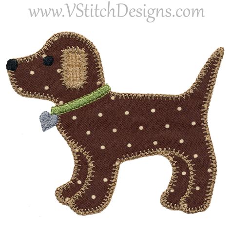 Set Of Dog Applique Machine Embroidery Designs Instant Download Now