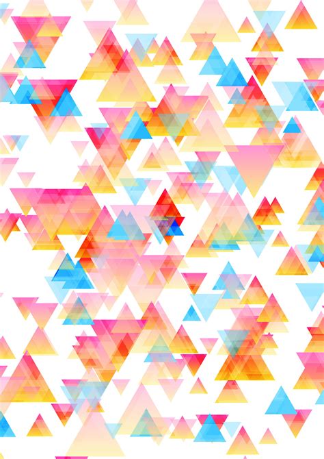 Colorful Pastel Triangles Abstract Tech Low Poly Background