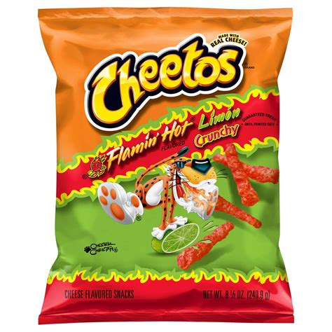 Cheetos Crunchy Flamin Hot Limon Cheese Snacks Shop Chips At H E B