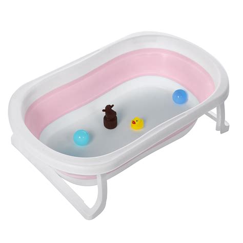 Baignoire Bébé Pliable Sur Pied Base Antidérapante Rose Cdiscount