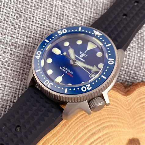 Titanium Watch Tandorio Skx Mm Mod M Diving Nh Sapphire Td