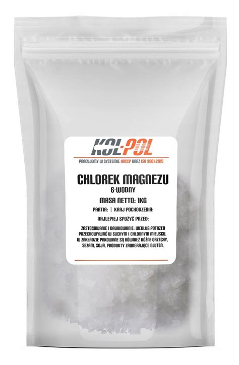 CHLOREK MAGNEZU SZEŚCIOWODNY 1kg Czysty do kąpieli 12575364593