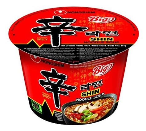 LAMEN COREANO SHIN RAMYUN PICANTE CARNE E LEGUMES BIG BOWL COPO 114g