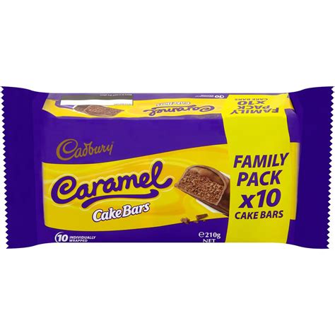 Cadbury Caramel Cake Bar 10 Pack Woolworths